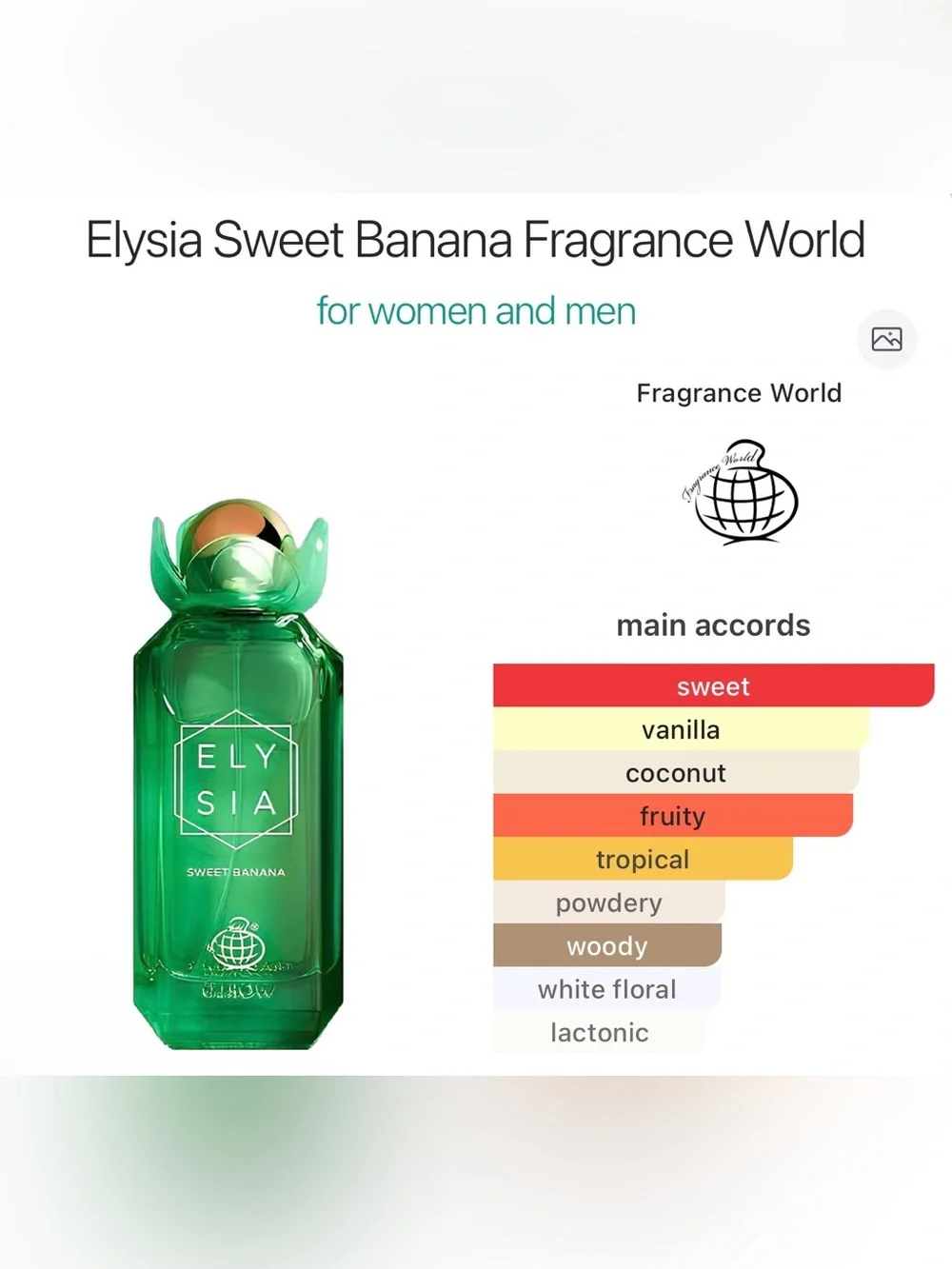 🆕 Elysia Sweet Banana by Fragrance World